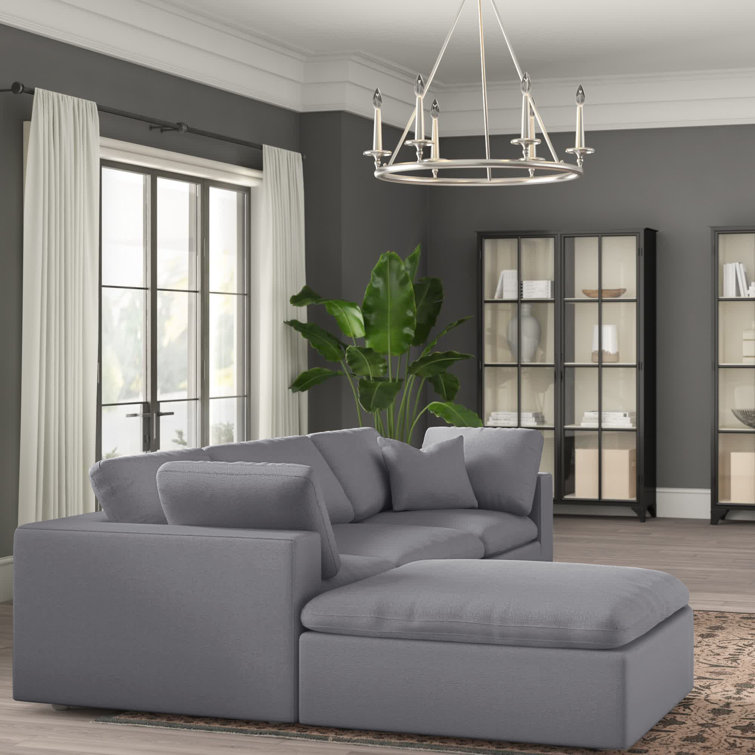 Latitude Run® Burrows 4 Piece Upholstered Sectional & Reviews Wayfair